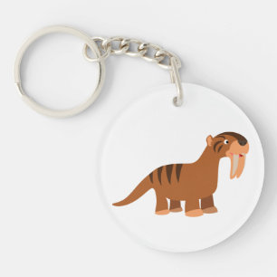 Llavero de acrílico de Thylacosmilus de dibujos an