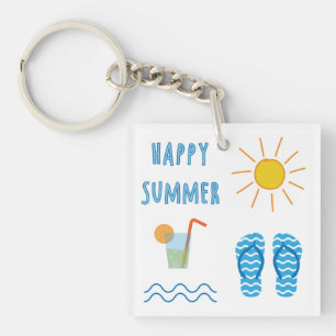 Llavero de acrílico de Verano Feliz