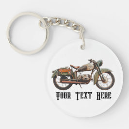 Llavero de acrílico de viaje en motocicleta vintag