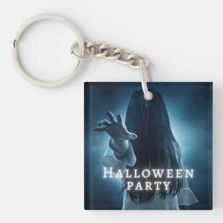 Llavero de acrílico espeluznante de Halloween: reg