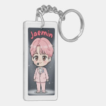 Llavero de acrílico Jaemin Edición Cabello Rosa