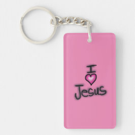Llavero de acrílico Me encanta Jesús Me importa Je
