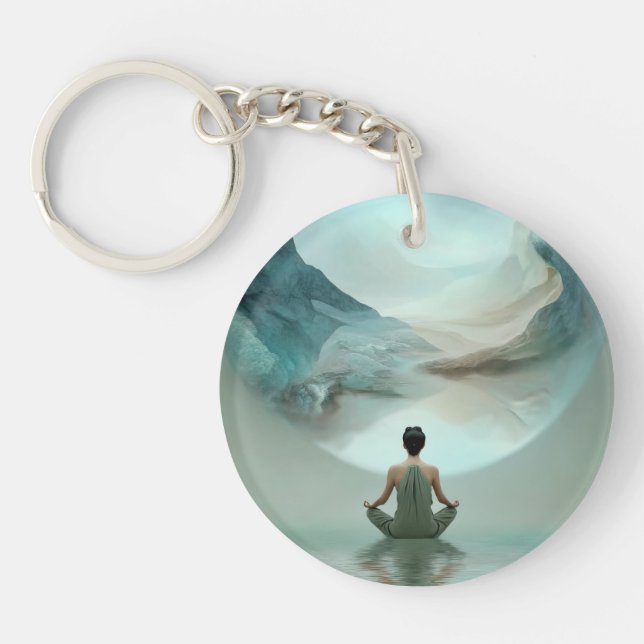 Llavero de acrílico Meditación Zen Mística (Frente)