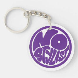 Llavero de acrílico negro/morado NO STYLIST