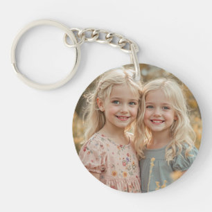 Llavero de acrílico personalizado de dos fotos a d