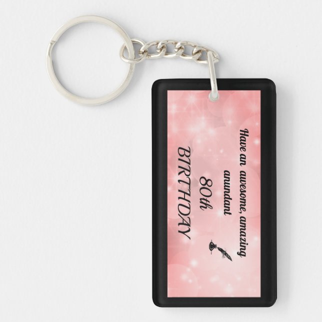 Llavero de acrílico personalizado para cumpleaños  (Frente)