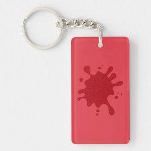 Llavero de acrílico rojo tomate personalizable