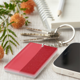 Llavero de acrílico rojo tomate personalizado Duo