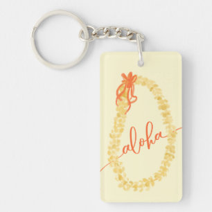 Llavero de acuarela Puakenikeni Aloha