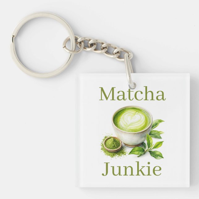 Llavero de Adicto al Matcha (Frente)