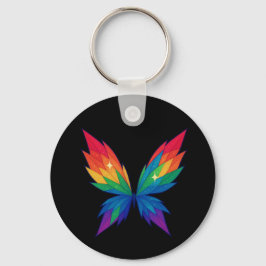 Llavero de Alas de Mariposa Arcoíris