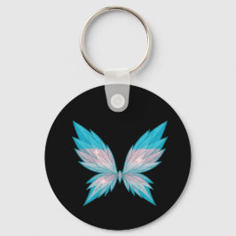 Llavero de Alas de Mariposa Azul Hielo