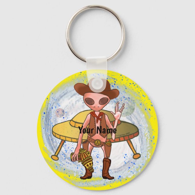 Llavero de Alien vaquero (Anverso)