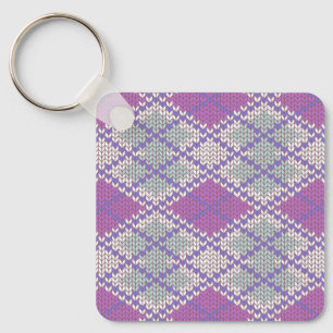 LLAVERO DE ALUMINIO CUADRADO DE PUNTO ARGILE LILAC