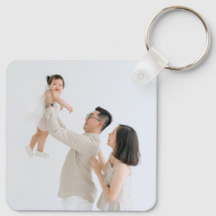 Llavero de aluminio personalizado de dos fotos a d