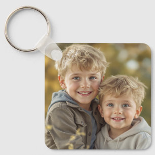 Llavero de aluminio personalizado de dos fotos a d