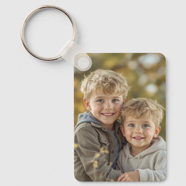 Llavero de aluminio personalizado de dos fotos a d (Anverso)