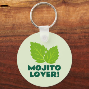 Llavero de amante de cóctel Mojito con logotipo de