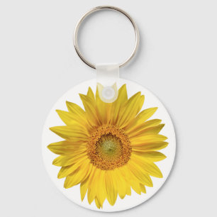 Llavero de Amor de Flor de Girasol Amarillo Floral