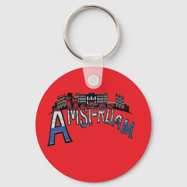 Llavero De Ámsterdam con amor. (Anverso)