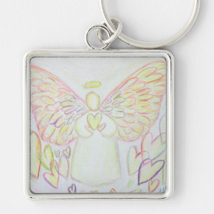 Llavero de Ángel Guardián de Corazones Colgante Pe