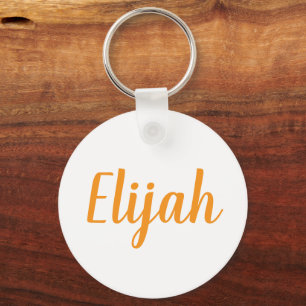 Llavero de anillo de metal con el nombre de Elijah