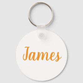 Llavero de anillo de metal con el nombre de James