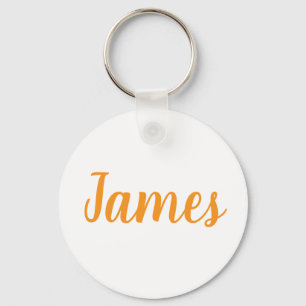 Llavero de anillo de metal con el nombre de James