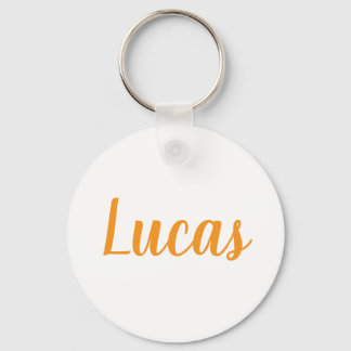 Llavero de anillo de metal con el nombre Lucas