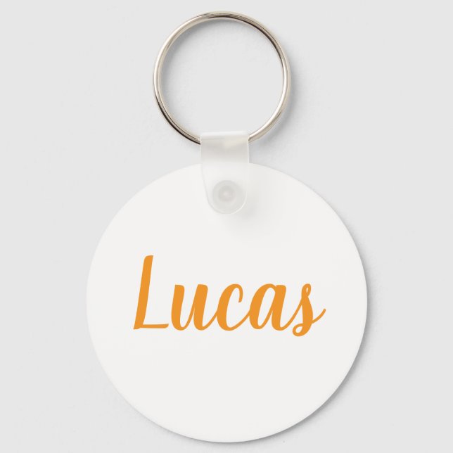 Llavero de anillo de metal con el nombre Lucas (Anverso)