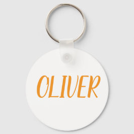 Llavero de anillo de metal con el nombre Oliver