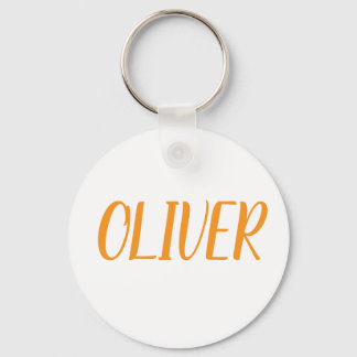 Llavero de anillo de metal con el nombre Oliver
