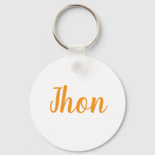 Llavero de anillo de metal con nombre jhon