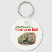 Llavero de árbol de Navidad de hoja perenne