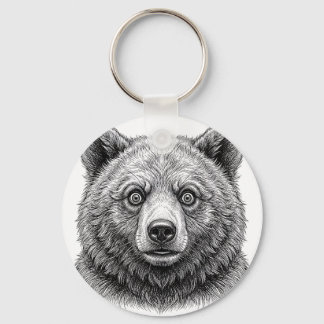 Llavero de arte de cachorro de oso terco