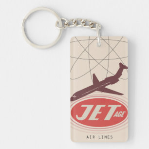 Llavero de Avión de Época Retro Jet