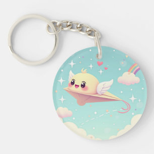 Llavero de Avión de Papel Kawaii