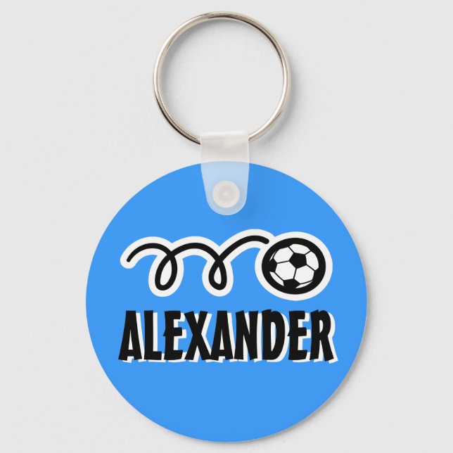 Llavero de balón de fútbol personalizado con nombr (Anverso)