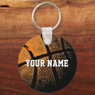 Llavero de baloncesto con nombre personalizado
