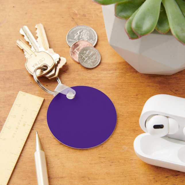 Llavero de Botón Morado Monstruo (Escritorio )