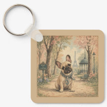 Llavero de Bulldog Vintage – Estilo Antiguo