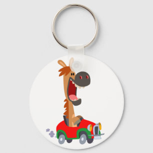 Llavero de caballo de dibujos animados motorizado