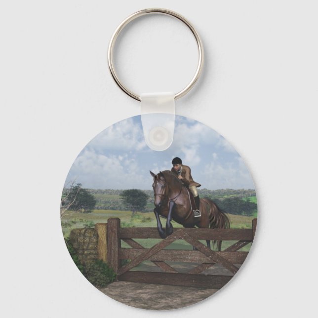 Llavero de caballo saltando - Cross Country (Anverso)