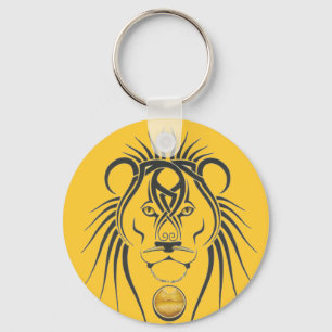 llavero de cabeza de tigre