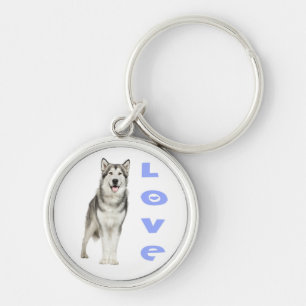Llavero de cachorro de perro Malamute de Alaska