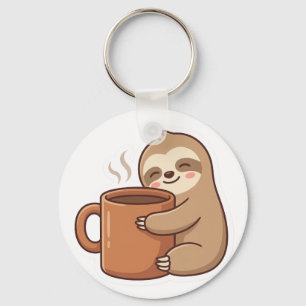 Llavero de café de perezoso adorable Accesorio d