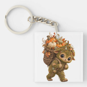 Llavero de calabaza duende de musgo