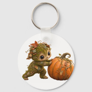Llavero de calabaza duende de musgo