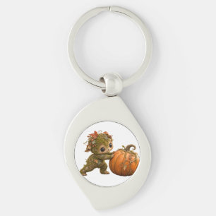 Llavero de calabaza duende de musgo
