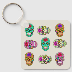 Llavero de Calaveras de Azúcar